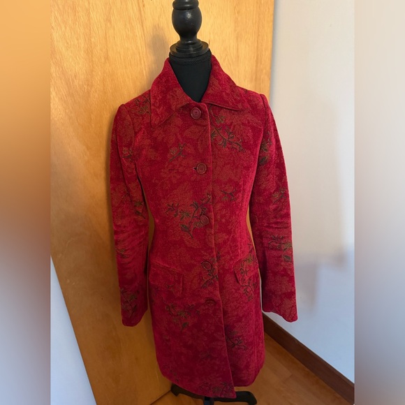 Danier Embroidered Red Jacket - Picture 5 of 13